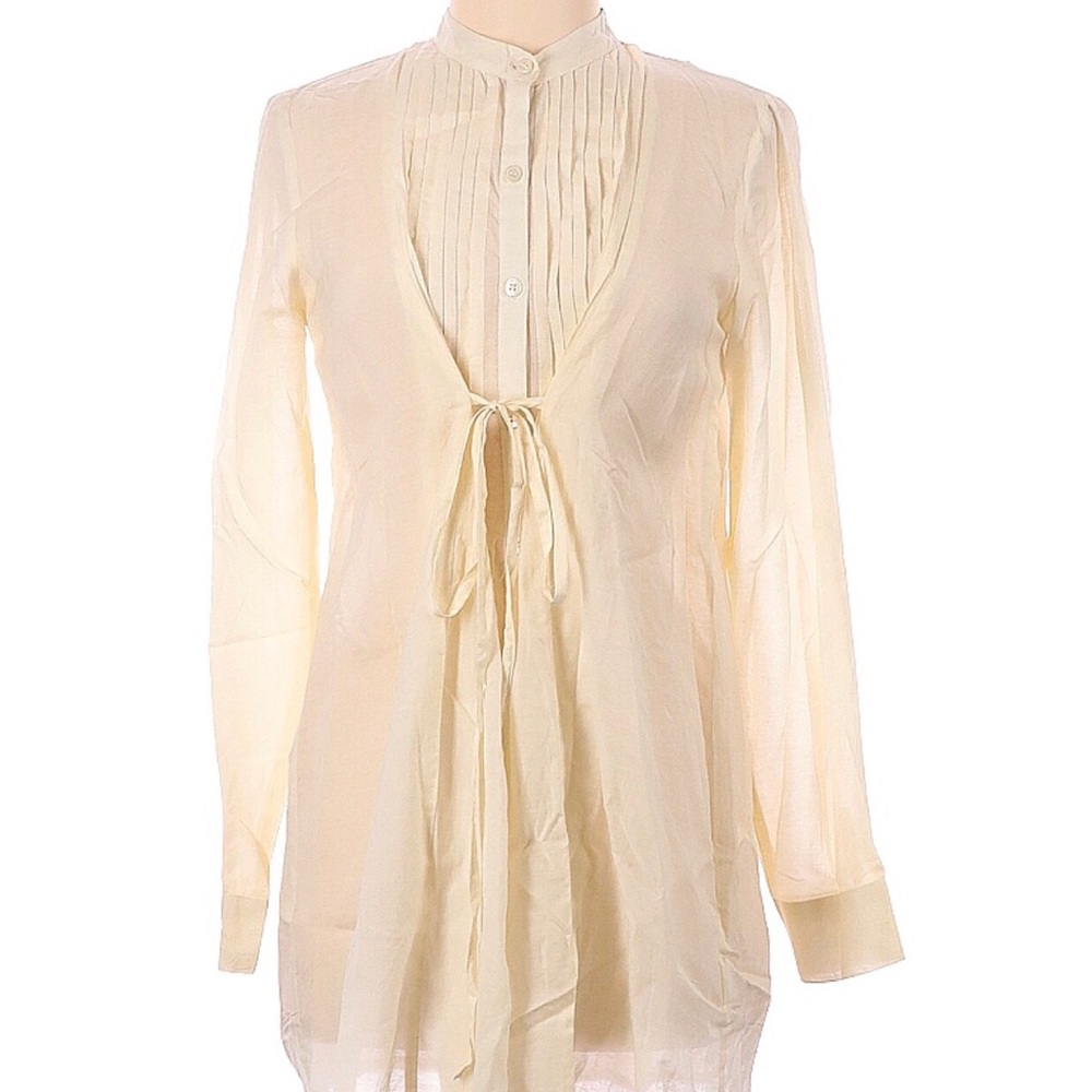 Unbranded Pastel Yellow Long Sleeve Blouse M